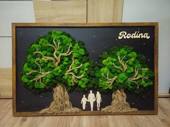 Machový obraz stromy - 2