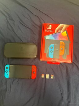 Nintendo switch Oled + 3 hry - 2