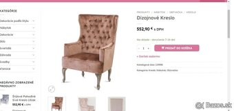 novy luxusny velky chesterfield ušiak -35% - 2