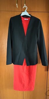 ZARA - červené šaty + darček čierne sako zadarmo - 2
