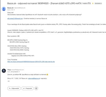 Zháňam b360 h370 z390 mATX / mini ITX - 2