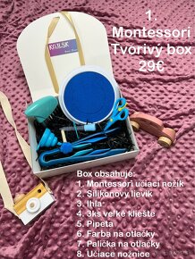 Detské montessori boxy, pomôcky hračky aktivity pre deti - 2
