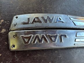 Predám bočné lišty, bočnice s nápisom JAWA na JAWA 350/634 - 2