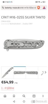 Crkt M16-02SS Silver tanto - 2