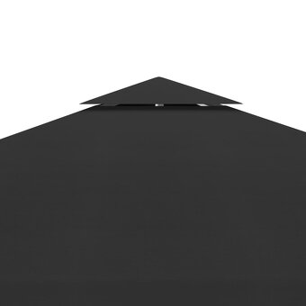 Dvojitá strieška na altánok 310 g/m², 3x3 m, čierna - 2