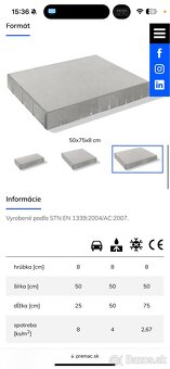 Premac CITY XL dlažba 50x75x8cm sivo-biela - 2