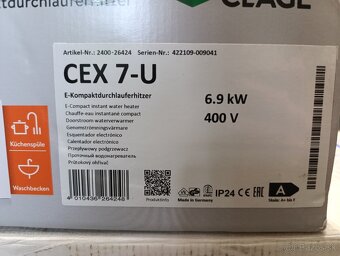 Clage CEX7-U elektronický malý ohrievač vody - 2