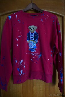 RALPH LAUREN BEAR ikonicka damska krasna mikina M/L - 2