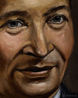 Portrét Alexander Dubček - tradičná olejomaľba - 2