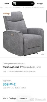 Predám Elektrické polohateľné kreslo - 2