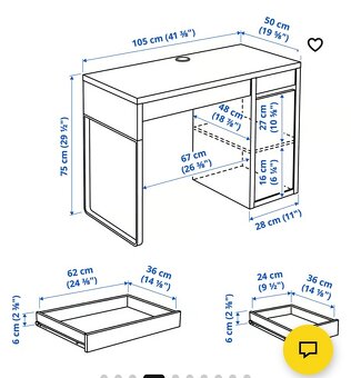 Písací stôl a suplikovy regál Ikea - 2