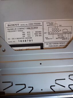 Autorádio Sony. - 2