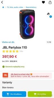 JBL Partybox 110 novy - 2