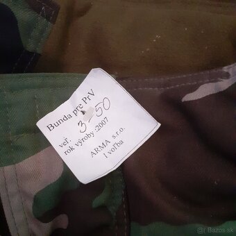 vojenská zimná bunda vzor les velkosť 50 - 2