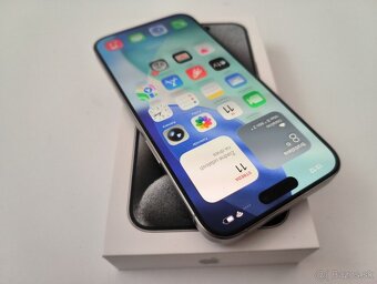 apple iphone 15 PRO MAX 256gb White Titanium 100% Batéria - 2