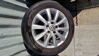 ALU disky, predám letnú sadu vw sharan 215/55 R16 xl - 2