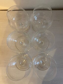 Set 6 sklenených pohárov na koňak - 2