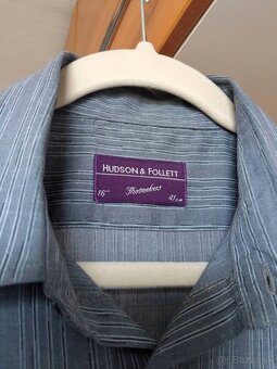 Tmavošedá pásikavá košeľa - 2