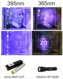 silné UV svetlo 365nm - 2