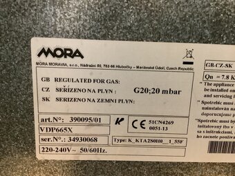 Varná plynová doska Mora - 2
