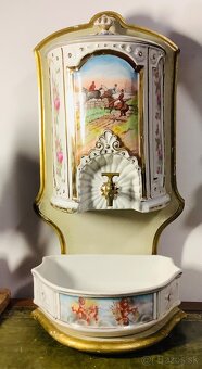 Starožitná nástěnná porcelánová fontána Francie - 2