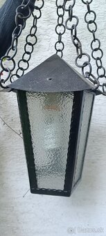 Retro historický kovový luster/lampáš - 2