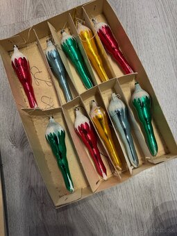 Retro vianočné ozdoby cencúle - 2