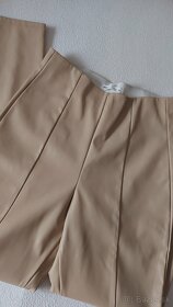 Béžové kožené nohavice - 2
