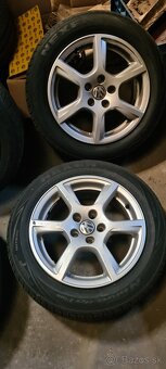 5x100 r15 vw disky 195/55 r15 letne pneu - 2