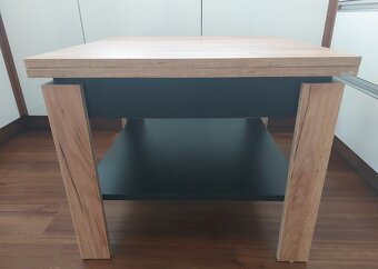 Rozkladaci konferencny stolik Mazzoni dub artisan 65x65cm - 2