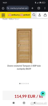 Krídlo dverí 80 ľavé - nové zabalené - 2