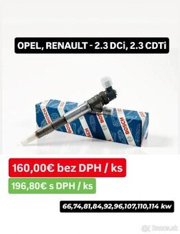 Repasované vstrekovače BOSCH OPEL,RENAULT - 2.3 DCi,2.3 CDTi - 2