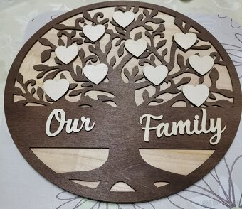 Rodinný strom z dreva - 2