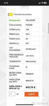 VITRÍNOVÁ CHLADNIČKA - 2