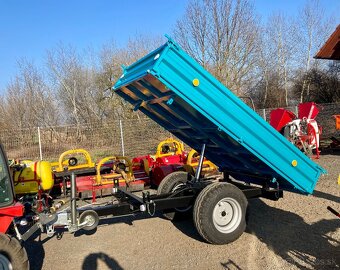 Vlečka za traktor nebo malotraktor, nájezdová brzda - 2 tuny - 2