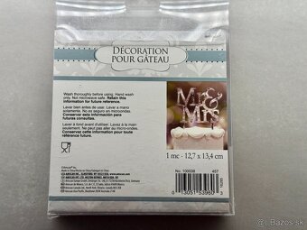 Svadobná ozdoba Mr & Mrs - Cake topper - 2