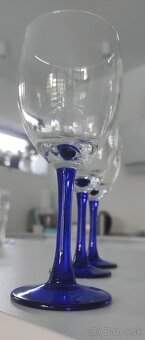 Poháre na stopke, cobalt blue 3 ks - 2