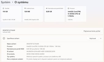 ▼DELL Latitude 5490 - 14" / i5-8350U / 16GB / SSD / ZÁR▼ - 2