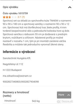 Sprchový kút s vaničkou - 2