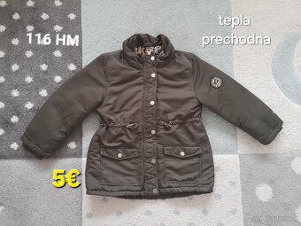 Dievcenska tepla prechodna bunda 116 - 2