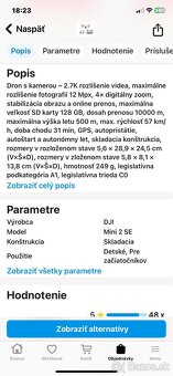 Predam / Vymením Dron DJI Mini 2 Se Fly More Combo - 2