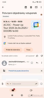 Predam listky na sedenie AC/DC Praha - 2