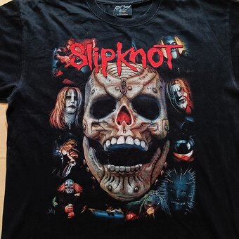 Slipknot čierne tričko s potlačou rock metal deathmetal XL - 2