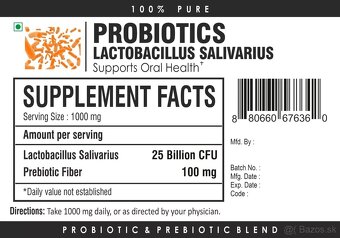Predám probiotikum Lactobacillus salivarius proti H. pyloi - 2