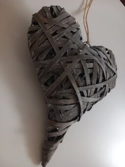 Staršie vypuklé lykové srdce po mamine 25x22x6 cm - 2