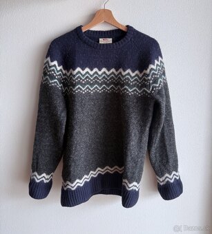 Vlnený sveter Fjallraven Ovik Knit Sweater M Arctic Green - 2