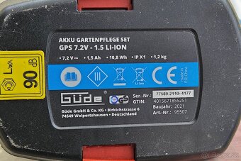 Zahradne noznice akumulatorove Gude - 2