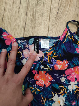 Dlhé kvietkované šaty s rozparkami - H&M - 38 - 2