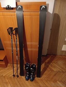 Lyže Head+ lyžiarky +Salomon palice elantop stav - 2