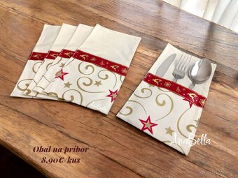 Vianočné prestieranie - Štóly a obaly na príbory - 2